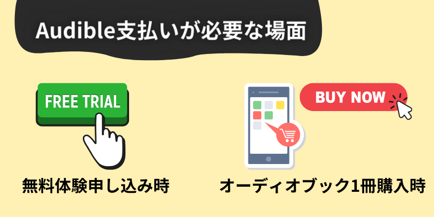 Audible（オーディブル）で支払いが必要となるケース