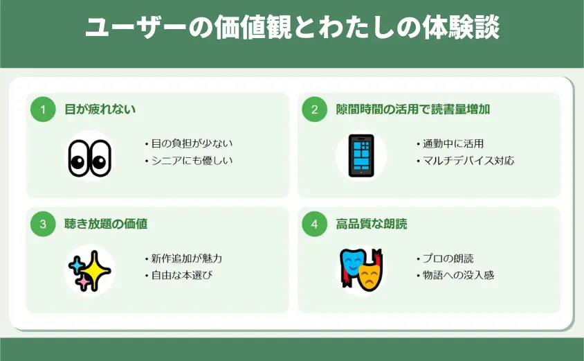 ユーザーの価値観とわたしの体験談