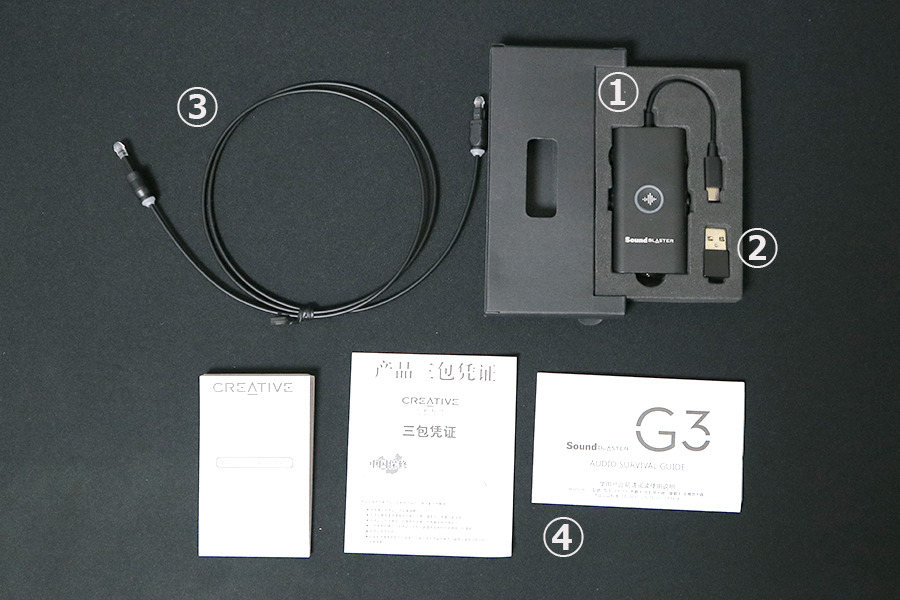 Sound Blaster G3の付属品