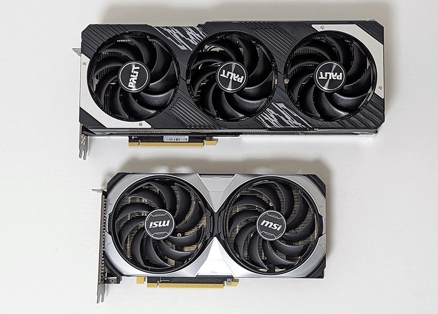 RTX4070TiとRTX4070のグラボ