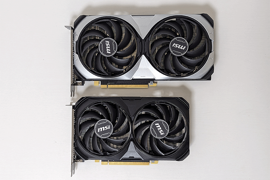 RTX4060TiとRTX4070のグラボ