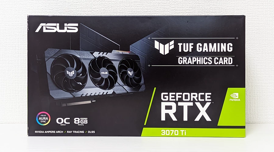 RTX3070Tiのパッケージ