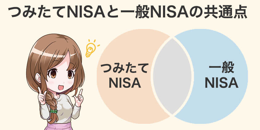 つみたてNISAと一般NISAの共通点